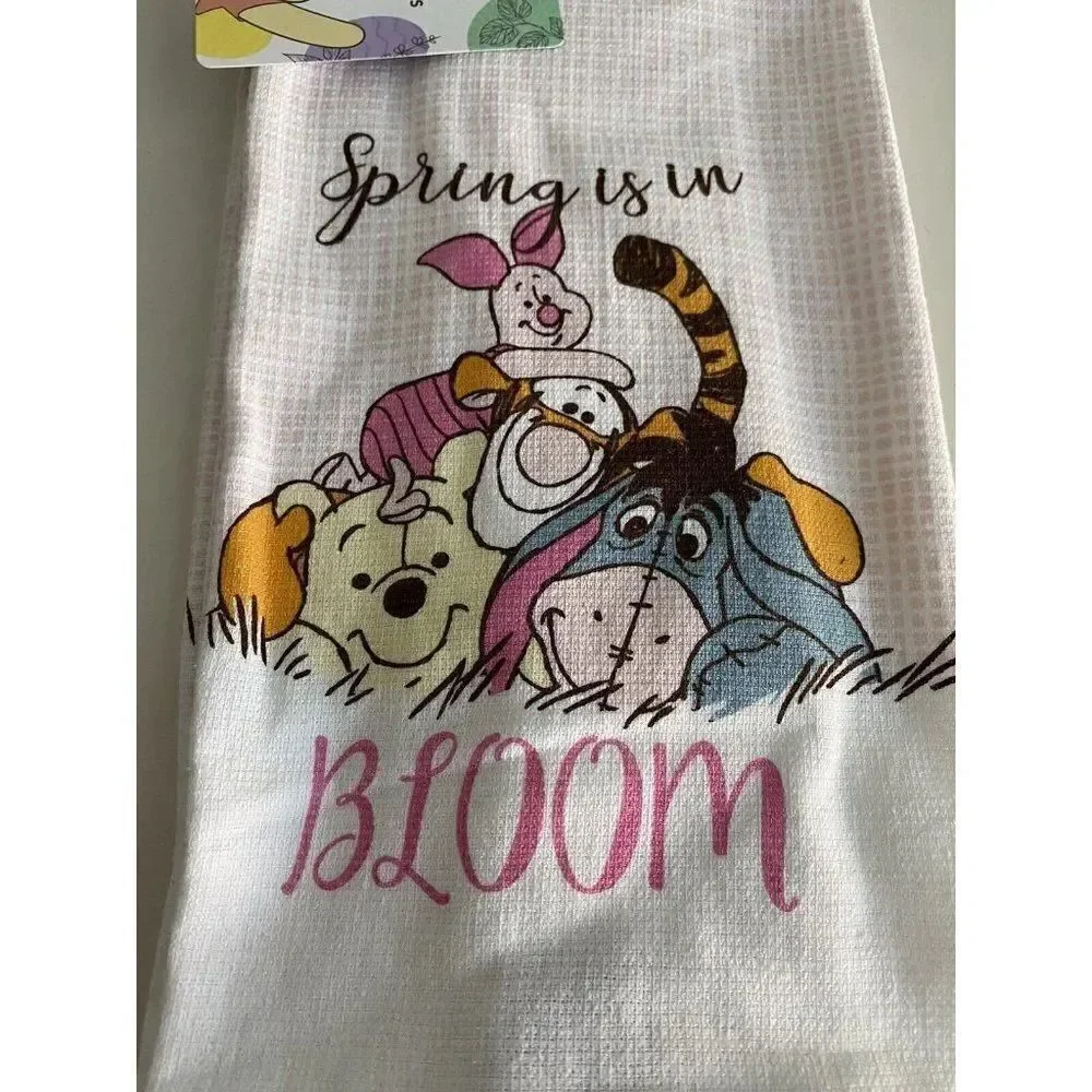 2 Pk Disney Winnie The Pooh Kitchen Towels‎ Piglet Tigger Eeyore Spring NEW